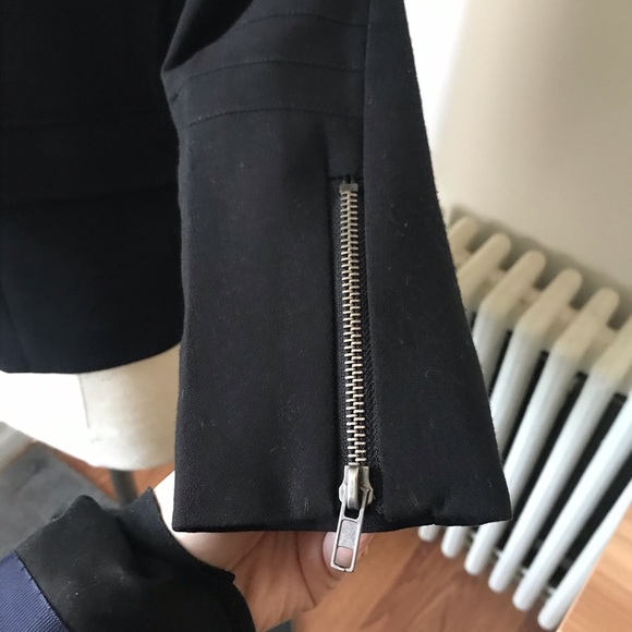 BB Dakota black blazer with faux leather lapel - Picture 3 of 5